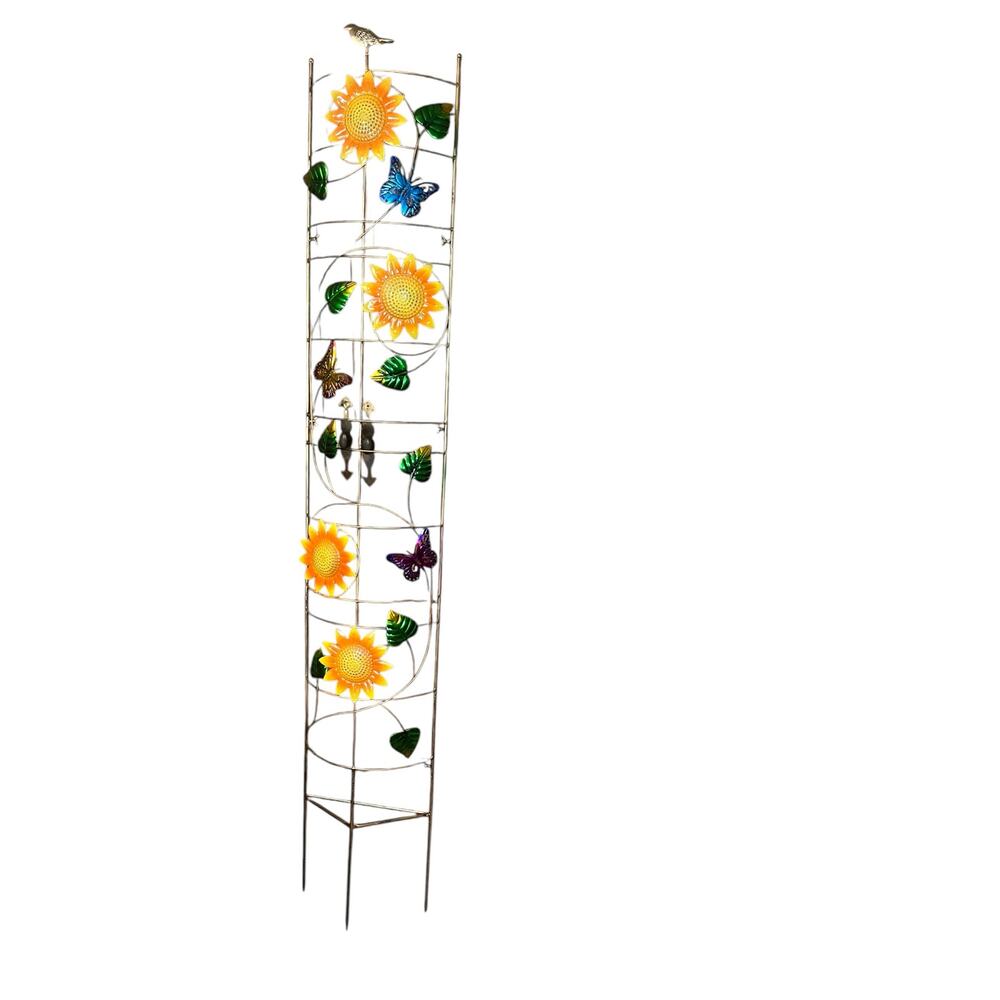 Butterfly and Sunflower Garden Trellis 6’ T x 12” Wide Comes in 5 Sections